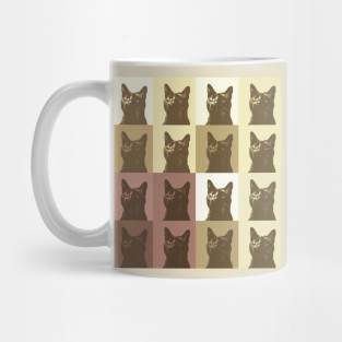 Cute Cat Grid Mug